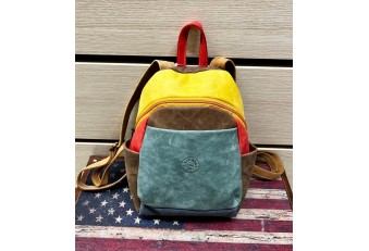 Zaino pelle vintage Multicolore