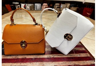 Borsa piccola Avorio pellame Martellato