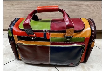 Borsone da viaggio LT vera pelle Multicolore